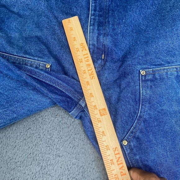 Carhartt Double Knee Jeans 40x30 B07 DNM Logger Carpenter Suspender Buttons Blue - Picture 7 of 11